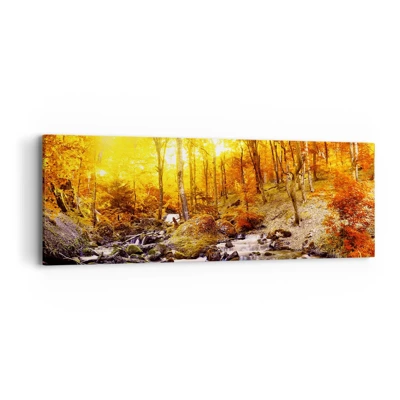 Impression sur toile - Image sur toile - Pierres serties d'or et de platine - 90x30 cm