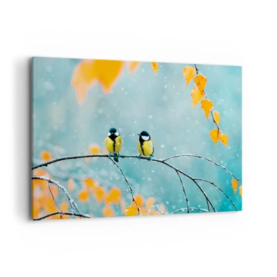 Impression sur toile - Image sur toile - Potins d'oiseaux - 120x80 cm