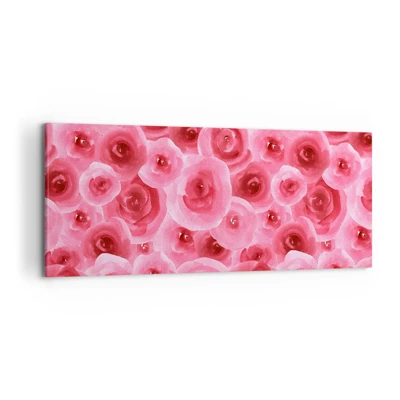 Impression sur toile - Image sur toile - Roses en-haut et en-bas - 120x50 cm