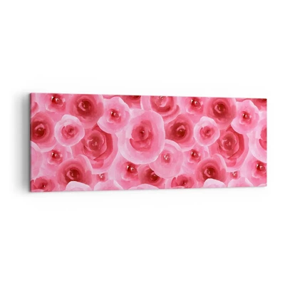 Impression sur toile - Image sur toile - Roses en-haut et en-bas - 140x50 cm