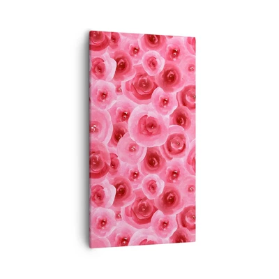 Impression sur toile - Image sur toile - Roses en-haut et en-bas - 55x100 cm