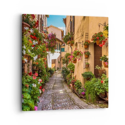 Impression sur toile - Image sur toile - Ruelle italienne - 30x30 cm