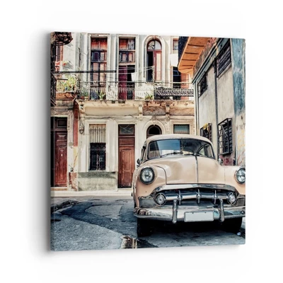 Impression sur toile - Image sur toile - Sieste à La Havane - 40x40 cm