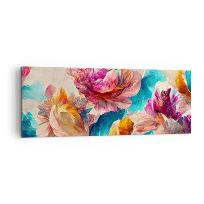Impression sur toile - Image sur toile - Splendeur colorée du bouquet - 140x50 cm