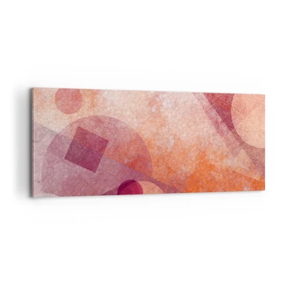 Impression sur toile - Image sur toile - Transformations géométriques en rose - 100x40 cm