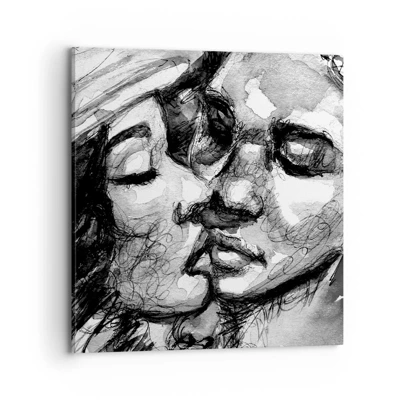 Impression sur toile - Image sur toile - Un moment tendre - 70x70 cm