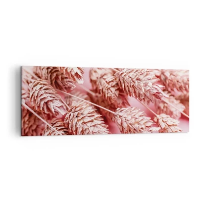 Impression sur toile - Image sur toile - Une cascade florale en rose - 140x50 cm