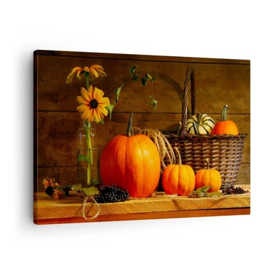 Impression sur toile - Image sur toile - Une composition rustique - cadeaux d'automne - 70x50 cm