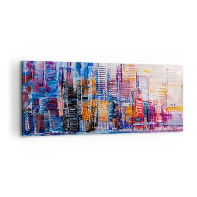 Impression sur toile - Image sur toile - Une métropole joyeuse - 100x40 cm