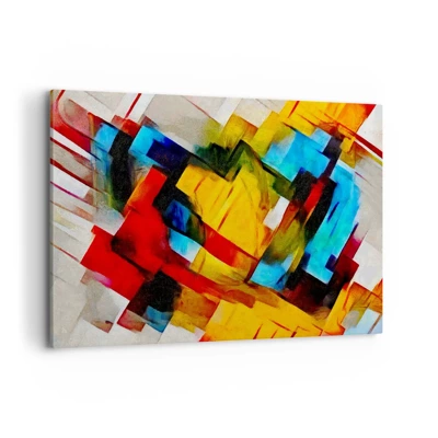 Impression sur toile - Image sur toile - Une superposition multicolore - 120x80 cm