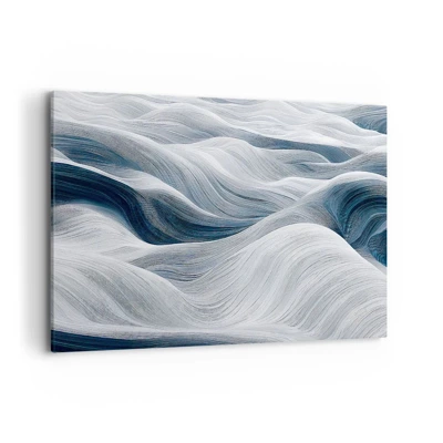 Impression sur toile - Image sur toile - Vagues blanches et bleues - 100x70 cm