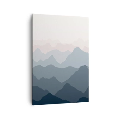 Impression sur toile - Image sur toile - Vagues de montagnes - 70x100 cm
