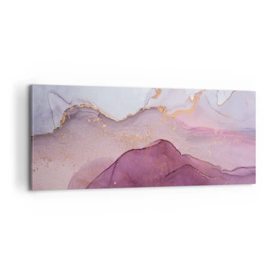 Impression sur toile - Image sur toile - Vagues lilas et violettes - 100x40 cm