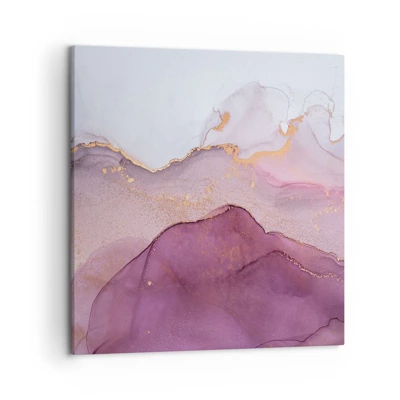Impression sur toile - Image sur toile - Vagues lilas et violettes - 50x50 cm