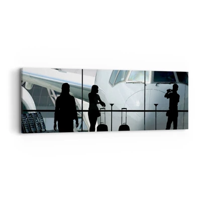 Impression sur toile - Image sur toile - Vis-à-vis de l'aéroport - 90x30 cm