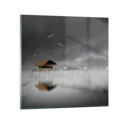 Impression sur verre - Image sur verre - A l'abri de la pluie - 60x60 cm