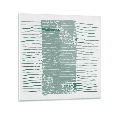 Impression sur verre - Image sur verre - Abstraction de la mer - 40x40 cm