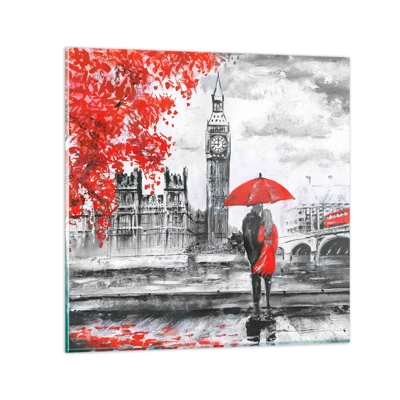 Impression sur verre - Image sur verre - Amoureux de Londres - 50x50 cm