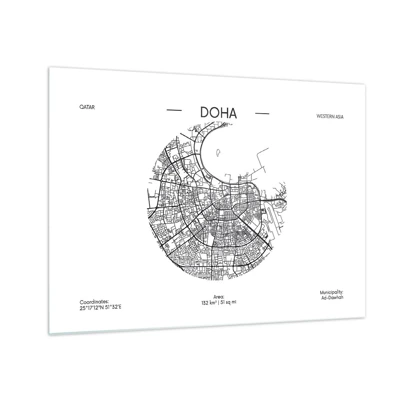 Impression sur verre - Image sur verre - Anatomie de Doha - 70x50 cm