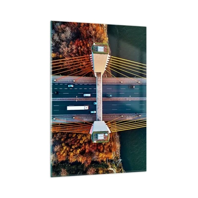 Impression sur verre - Image sur verre - Au dessus de l'eau et de la forêt - 80x120 cm