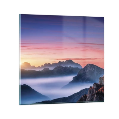 Impression sur verre - Image sur verre - Au-dessus des vallées - 30x30 cm