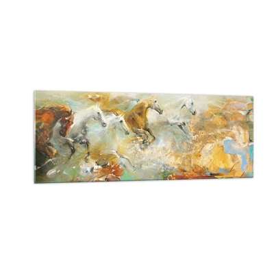 Impression sur verre - Image sur verre - Au galop vers la lumière - 140x50 cm