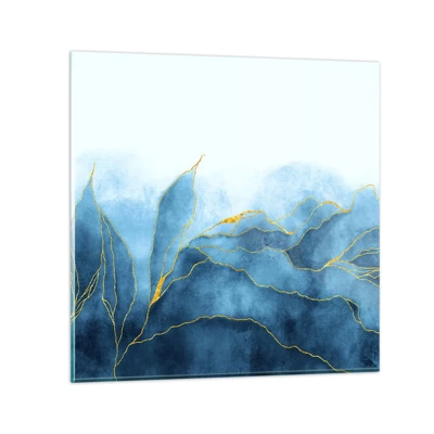 Impression sur verre - Image sur verre - Bleu doré - 40x40 cm