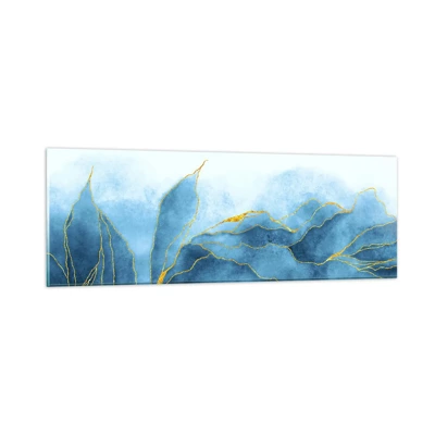 Impression sur verre - Image sur verre - Bleu doré - 90x30 cm