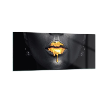 Impression sur verre - Image sur verre - Bouche d'or - 100x40 cm