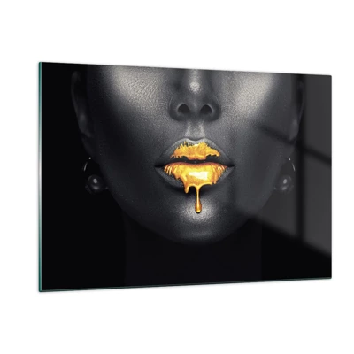 Impression sur verre - Image sur verre - Bouche d'or - 120x80 cm