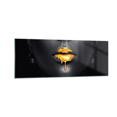 Impression sur verre - Image sur verre - Bouche d'or - 140x50 cm