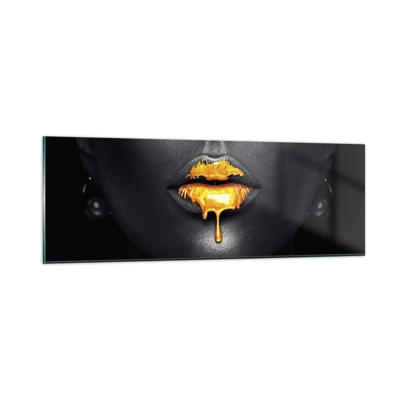 Impression sur verre - Image sur verre - Bouche d'or - 90x30 cm