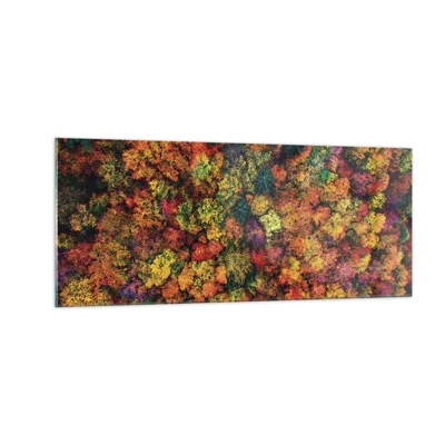 Impression sur verre - Image sur verre - Bouquet d'arbres automnal - 100x40 cm