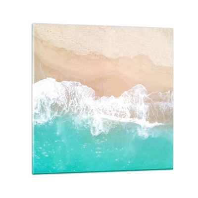 Impression sur verre - Image sur verre - Caresse de l'océan - 40x40 cm