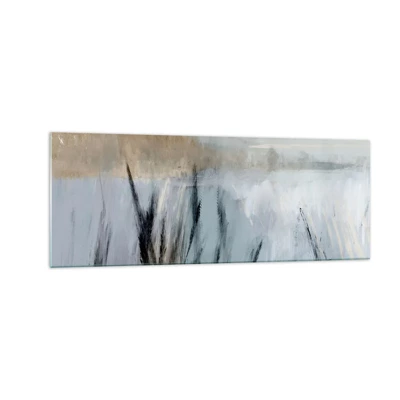 Impression sur verre - Image sur verre - Champs d'hiver - 140x50 cm
