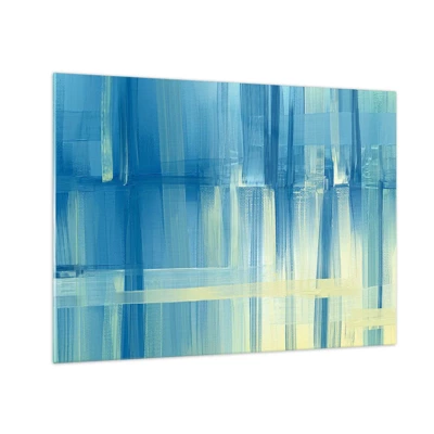 Impression sur verre - Image sur verre - Composition en turquoise - 70x50 cm