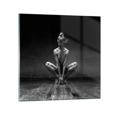 Impression sur verre - Image sur verre - Concentration de l'énergie de la danse - 40x40 cm