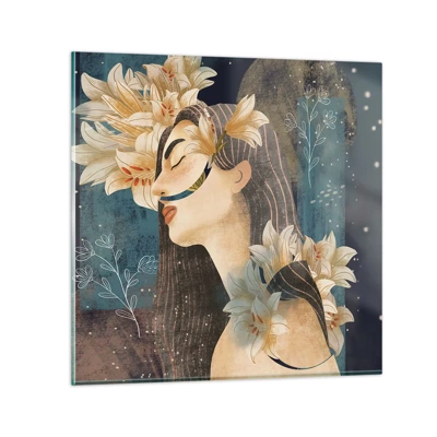 Impression sur verre - Image sur verre - Conte de fée sur la princesse lilas - 70x70 cm