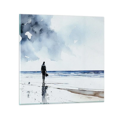 Impression sur verre - Image sur verre - Conversation avec la mer - 40x40 cm