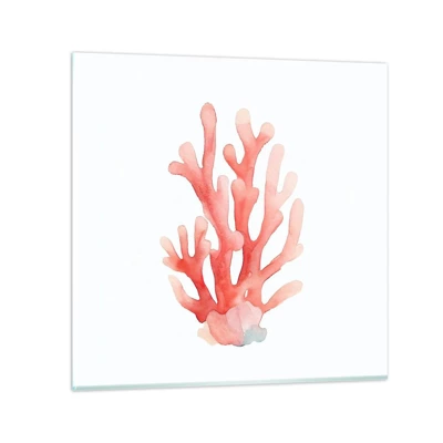 Impression sur verre - Image sur verre - Corail couleur corail - 50x50 cm