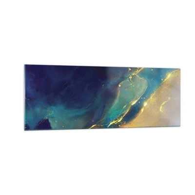 Impression sur verre - Image sur verre - Coulée d'or - 140x50 cm