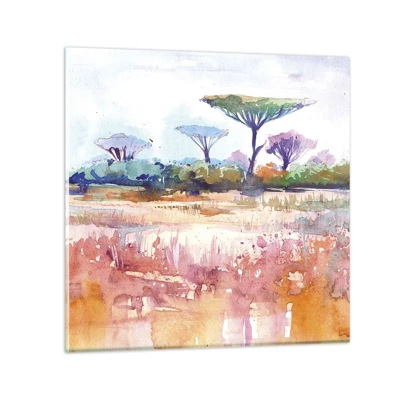 Impression sur verre - Image sur verre - Couleurs de savane - 30x30 cm