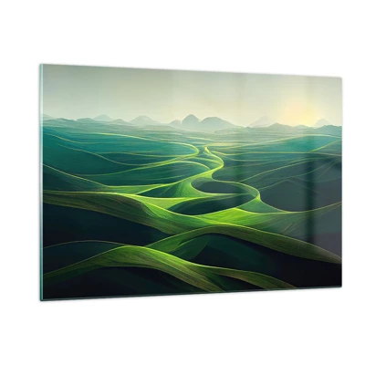 Impression sur verre - Image sur verre - Dans les vallées verdoyantes - 120x80 cm