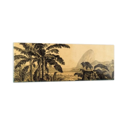 Impression sur verre - Image sur verre - Dans un climat colonial - 90x30 cm