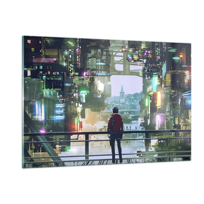 Impression sur verre - Image sur verre - Deux mondes - 120x80 cm