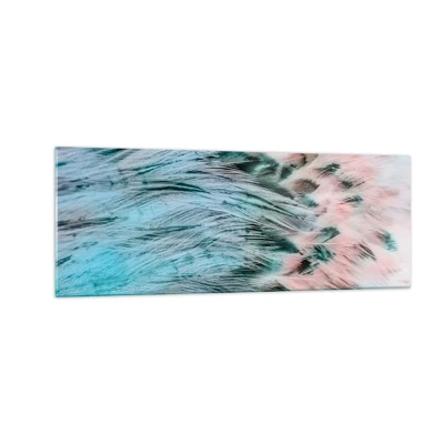 Impression sur verre - Image sur verre - Duvet rose saphir - 140x50 cm