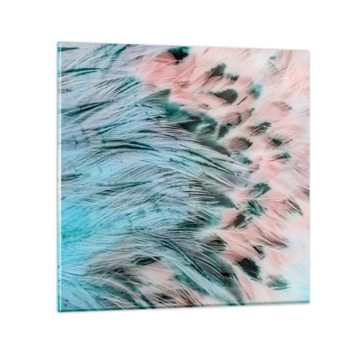 Impression sur verre - Image sur verre - Duvet rose saphir - 60x60 cm