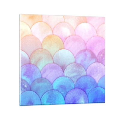 Impression sur verre - Image sur verre - Écailles de perles - 30x30 cm