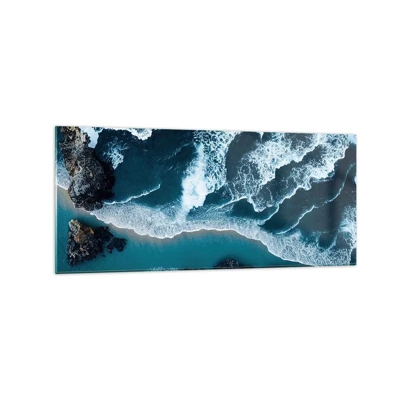 Impression sur verre - Image sur verre - Enveloppé par les vagues - 120x50 cm
