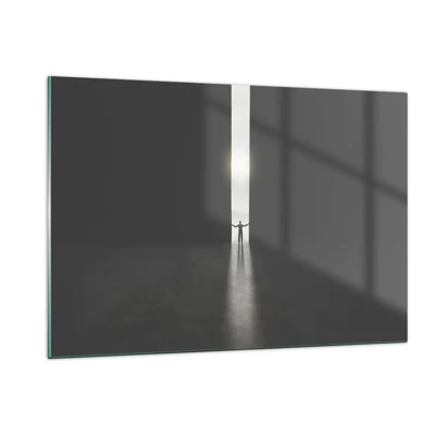 Impression sur verre - Image sur verre - Étape vers un avenir radieux - 120x80 cm